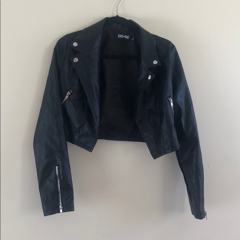 Cropped Leather Jacket